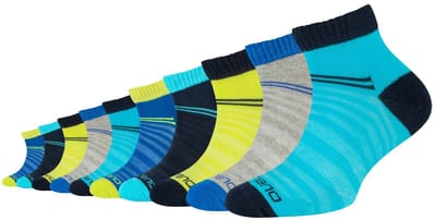 camano, Kindersokken, sportsokken, mesh-ventilatie, zonder compressie, voetboogondersteuning, gekamd katoen, verstevigde hiel, verstevigde teen, zachte teen naden, camano, 10-pack, actieve kindervoeten, comfort. Korte sokken.