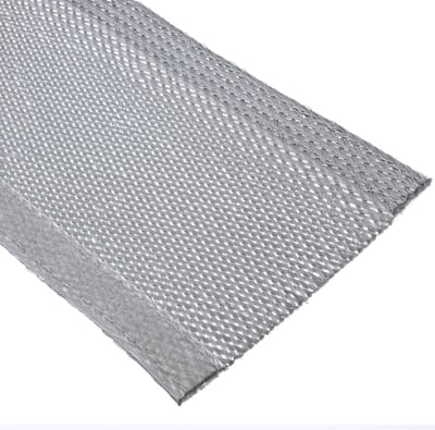 InLine® beschermslang, stoffen beschermslang met klittenband, 1 m x 40 mm grijs