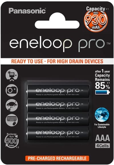 Oplaadbare Batterijen - AAA Micro Accu - Hoog Vermogen Apparaten - Lage Zelfontlading - 930 mAh