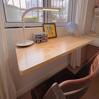 Opvouwbaar Wandbureau - Wandtafel Klaptafel - Ruimtebesparing Thuis - Stabiele Stevige Constructie - 80x40cm - Houtkleur