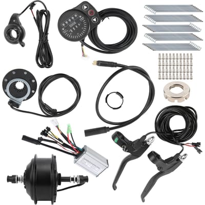 Kit de Pièces de Conversion pour Vélo Électrique 36V 250W 20 pouces avec Contrôleur KT‑900S Compteur de Vélo Rear-wheel drive swivel-type