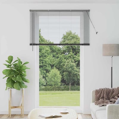 vidaXL - Venetiaanse - jaloezie - Donkergrijs - 220 - x - 125 - cm - 25 - mm - Aluminium