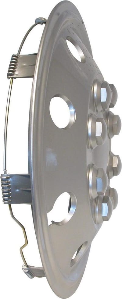 Carpoint Wieldoppenset Chroom - Bolvormig 16" - Complete set - 4 wieldoppen - Sterke bevestigingsring - Van slagvast ABS kunststof
