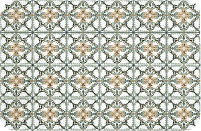 WC mat 60x40 cm - Antislip - Floraal - Verweerd - Keurrijk - Toiletmat - Vloermat - Douchemat - Toilet tapijt - Toiletmatten