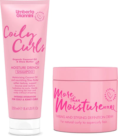 Umberto Giannini Coily Curls - Haarverzorgingsset - Shampoo & Styling Crème - Voor Kroeshaar en Krullend Haar - Intens Hydraterend