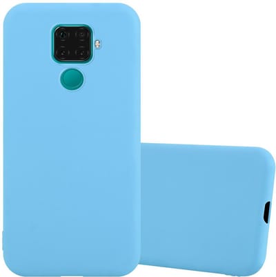 Cadorabo Hoesje geschikt voor Huawei MATE 30 LITE in CANDY BLAUW - Beschermhoes gemaakt van flexibel TPU silicone Case Cover