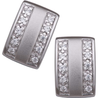 Orphelia Dames 925 Sterling Zilveren Stud Oorbellen - Zilver ZO-5913