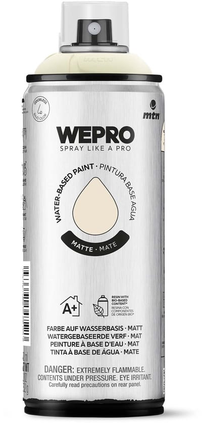 Spuitbus Wit Montmartre Mat MTN WEPRO WATER-BASED PAINT 400ML