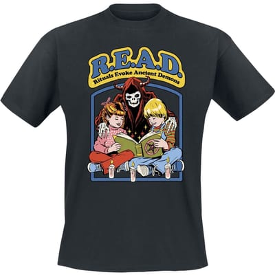 Steven Rhodes - Fun T-shirt - R.E.A.D - M tot XXL - voor Mannen - zwart