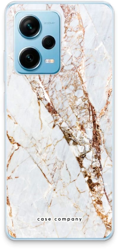 Case Company® - Hoesje geschikt voor Xiaomi Redmi Note 12 Pro Plus hoesje - Goud marmer - Soft Cover Telefoonhoesje - Bescherming aan alle Kanten en Schermrand