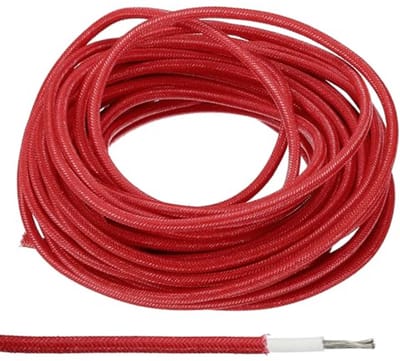Elektronische 15AWG Draad 9.8 Voeten - Geïsoleerde Siliconen Kabel voor Lampen, Boilers en Verwarmers - Rood