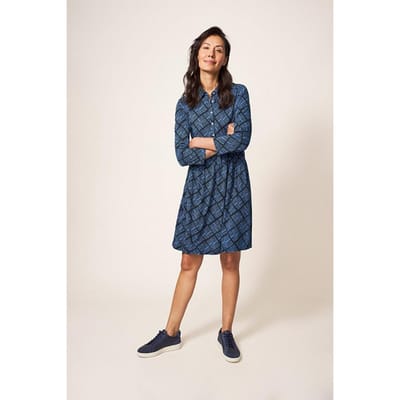 White Stuff Everly Jersey Shirt Dress Black Multi Größe: 10 REGULAR | Blusenkleider Outlet | Damen | Schwarz