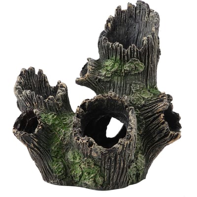 Aquarium drijfhout decoratie Kunstmatige hars boomstam voor aquarium ornamenten gray