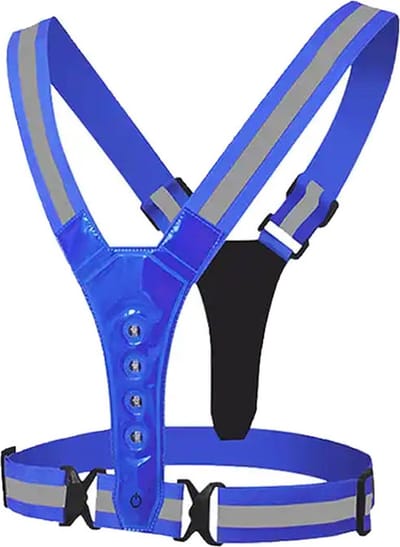 Hardloop verlichting - Hardloopvest verstelbaar - Hesje hardlopen met LED - Wandelen verlichting - Blauw - Ciclón Sports