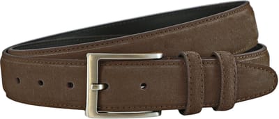 Landley Suède Leren Heren Riem - Pantalon Riem Leer - Broekriem Mannen - Bruin - Lengte totaal 110 cm / Riemmaat 95