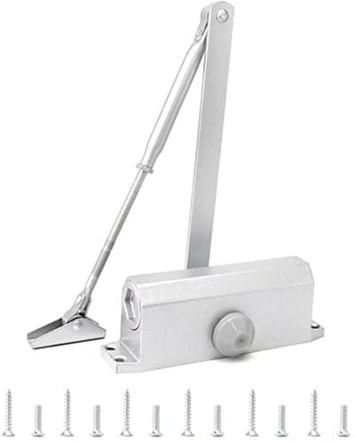 Automatische Deurdranger met Vergrendelingsfunctie voor Binnendeur en Buitendeur - Hydraulisch, 40-60kg, Zilver