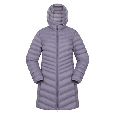 Mountain Warehouse Dames/Dames Florence lange gewatteerde jas (Donker paars)