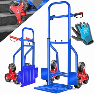 Trappensteekwagen voor 200 kg - Inklapbare Steekwagen met Rubber Banden en Stalen Frame