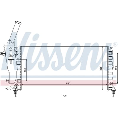 Radiator, motorkoeling NISSENS 61893