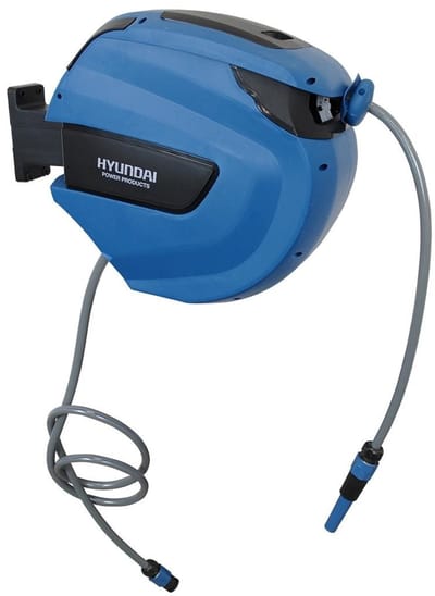Hyundai wandslangenbox 30m x 12mm - Muurhaspel - Tuinslanghaspel - Incl. sproeiset