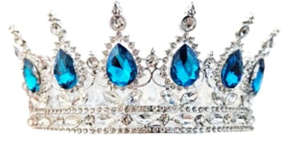 BamBella® - Luxe Tiara Kroon Koning - Feest haarband Beauty Queen wedstrijd - AB Strass steentjes -