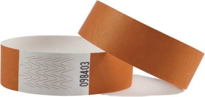 CombiCraft Blanco Tyvek Polsbandjes Brons - 100 stuks