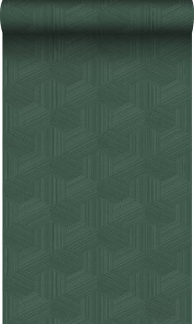 Origin Wallcoverings behang grafisch 3D motief donkergroen - 50 x 900 cm - 347997