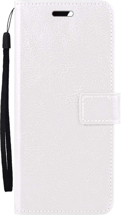 Hoesje Met Pasjeshouder - Geschikt voor Samsung Galaxy S23 FE - Luxe Bookcase Portemonee - Flip Case - Kunstleer Book Case - Flipcase - Book Cover - Walletcase - Portemonneehoes - Wit