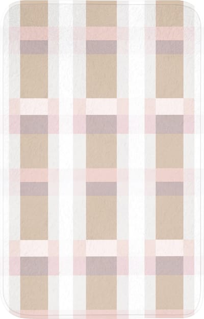 WC mat 50x80 cm - Antislip - Ruitpatroon - Aardetinten - Minimalistisch - Toiletmat - Vloermat - Douchemat - Toilet tapijt - Toiletmatten