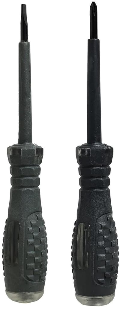2 stuks 2-in-1 magnetische spanningstester met schroevendraaier, contactloze spanningsmeting voor platte en kruiskopschroeven, veilige antislip handgreep, neonbuisweergave, krachtige magneet, multifunctioneel elektrisch gereedschap