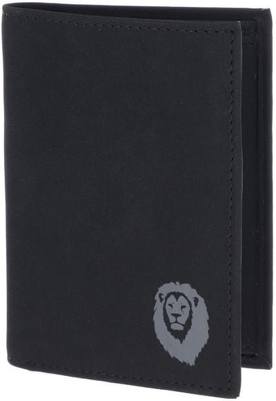 oxmox portemonnee New Cryptan RFID Protect Kombibörse Freedom Lion Print Grey Black zwart