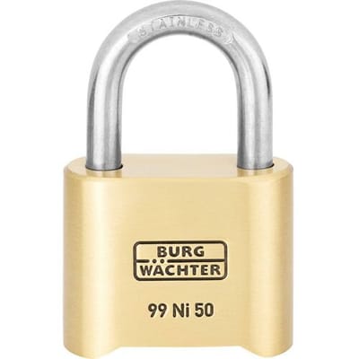 Burg Wächter No. 99 Ni 50 SB Hangslot Messing Cijferslot