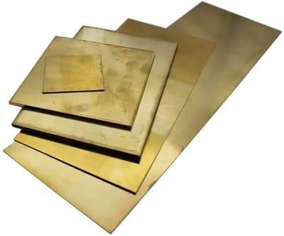 Messing Plaat - Metaalplaat - Precisie Onderdelen - Goede Warmtegeleiding - 50 x 100 mm - Goudkleurig