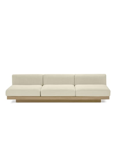 Serax Rudolph Teak Outdoor 3-zitsbank - krijt