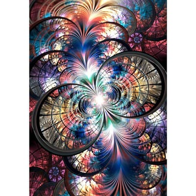 5D DIY diamant schilderij  Abstracte bloem  3D strass borduurwerk kruissteek 20X30CM