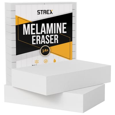 Strex Wonderspons 24 Stuks - Melamine Spons - Verwijdert Hardnekkige Vlekken Zonder Schoonmaakmiddel