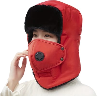Nivard Wintermuts - Heren - Dames - Volwassenen - Muts - Ski Mask - Bivakmuts - Balaclava - Ski Masker - Face Mask - Full Face Mask - Winter - Warm - Rood
