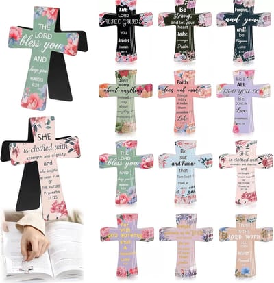 12 stuks magnetische kruisbladwijzers - cadeaus magnetische bladwijzers - magnetische pagina-markeringen bladwijzers - voor lezers leraren studenten (A)
