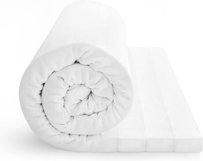 Topper matras 90x200 cm - koudschuim - comfort plus tijk - topdekmatras - 5 cm hoog - Gemiddeld