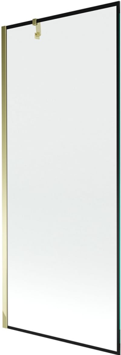 Mexen Next enkelvleugelig douchewand 80 x 150 , zwart frame, goud - 895-080-000-00-70-50
