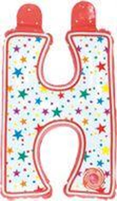 opblaasbare letter H multi color