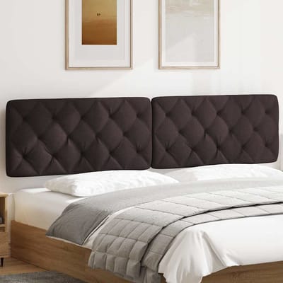 vidaXL - Hoofdbordkussen - 200 - cm - stof - donkerbruin
