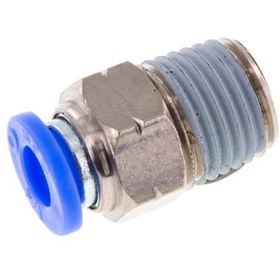 1/4'' x 1/4'' NPT Messing/PBT Insteekfitting buitendraad NBR [5 Stuks]
