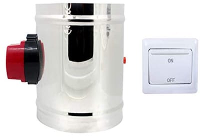 Luchtklep Regelkleppen DC 12V voor Ventilatoren - Afsluiter voor Ventilatiebuizen (Buitendiameter 125mm)