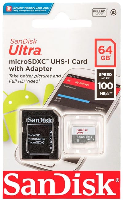 SanDisk 64GB Ultra microSDXC Klasse 10
