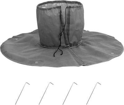 Winterbescherming voor palmwortels- bescherming tegen palmwortels- koudebescherming voor planten tot 35 cm diameter- Ø 100 cm- 100 g/m² (rood)