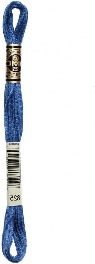 Borduurgaren Katoen - Borduurzijde Flos - Handwerk Projecten - Zes Delen Strengen - 8.7 Yards - Donkerblauw