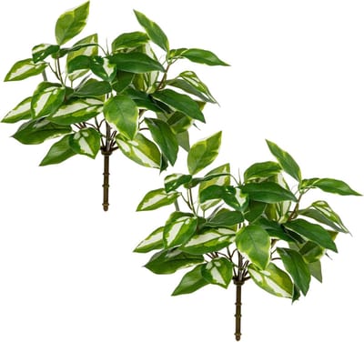 Dailygoods - Oairse 2 bundels kunstmatige groenstengels faux pothos stengels en takken voor vaas nep struiken struik lente groen plectrums voor middelpunt voor boerderij huis tuin achtertuin patio indoor outdoor
