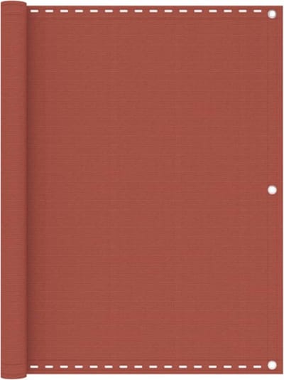 vidaXL - Balkonscherm - 120x600 - cm - HDPE - terracottakleurig