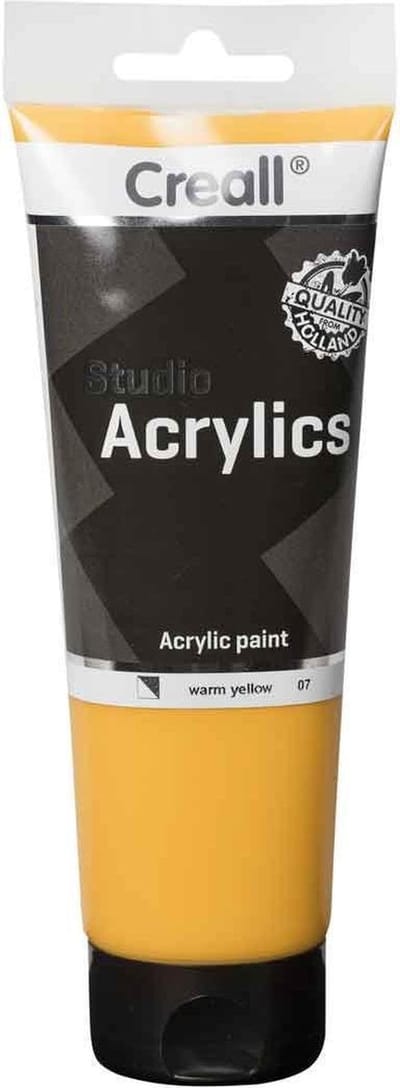 Studio Acrylics - Warm Yellow - 250ml - Acrylverf voor kunstschilders